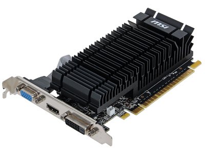    MSI GeForce GT 610 810Mhz PCI-E 2.0 1024Mb 1000Mhz 64 bit DVI HDMI HDCP Silent N610-1GD3H