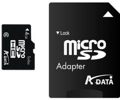    MicroSD 4Gb A-DATA (AUSDH4GCL2-RA1) Class 2 microSDHC + 