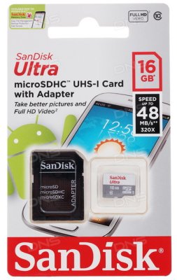     SanDisk ULTRA Android microSDHC 16  [SDSQUNB-016G-GN3MA]