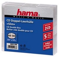    CD Slim Double Jewel Case 5 , HAMA