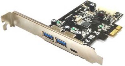    ST-Lab U-1340 USB3.0/3.1, 2 ext (USB3.0) + 1 ext (USB3.1) , LP bracket, PCI-Ex1