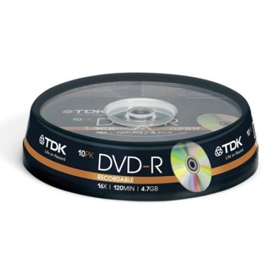    DVD-R TDK 16x 4.7Gb CakeBox 10  19415