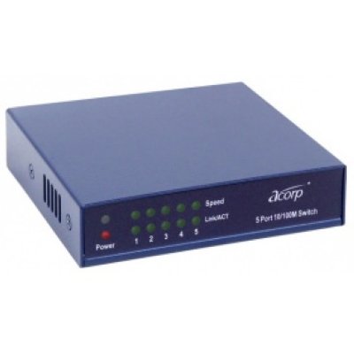   Acorp HU5D Fast E-net Switch 5 port (5UTP 10/100Mbps)