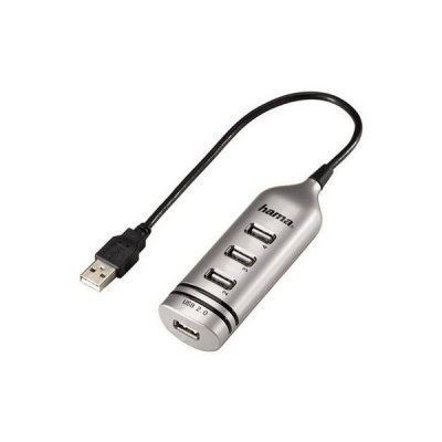    USB 2.0 1:4, silver,  , Hama