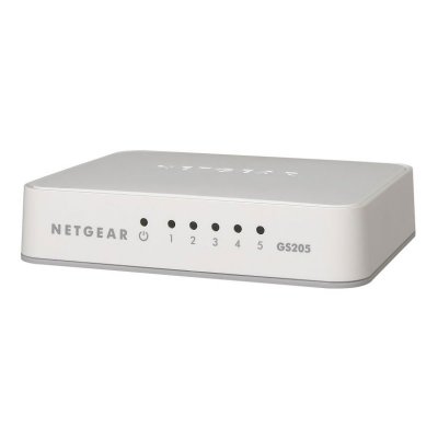   Netgear (GS205-100PES) 5- 10/100/1000 /, 