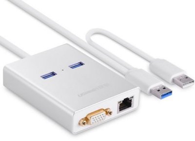    USB 3.0 - VGA + LAN, UGREEN UG-40242