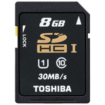     8Gb - Toshiba UHS-I Class 10 - Secure Digital HC Class 10 SD-T008UHS1
