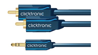     Clicktronic Jack 3.5 to 2RCA Casual 1m 70465