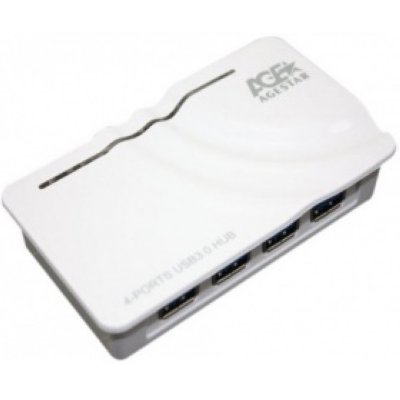    AgeStar (3UH1 White) USB3.0 Hub 4 port + ..