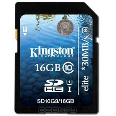     MicroSDHC 16GB Kingston Class10 UHS-I   (SDCA10/16GBSP)