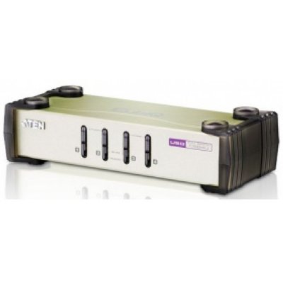   ATEN (CS84U-A) 4-Port PS/2-USB KVM Switch( USB  PS/2+ USB  PS/2+VGA15pin)(+4 