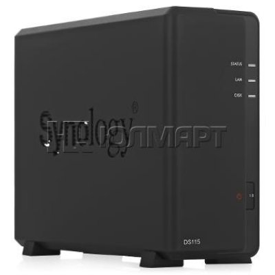   Synology (DS115) Disk Station (1x3.5/2.5" HDD/SSD SATA, GbLAN, 1xUSB3.0, 1xUSB2.0, eSATA)