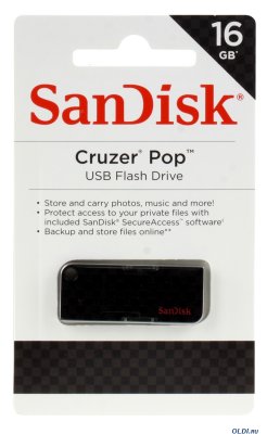     16GB USB Drive (USB 2.0) SanDisk Checkerboard Brown