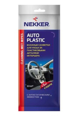    Nekker Auto Plastic Cleaning Wet Wipes -      