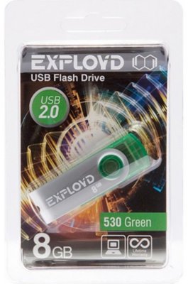   USB - Exployd USB Flash 8Gb - 530 Green EX008GB530-G