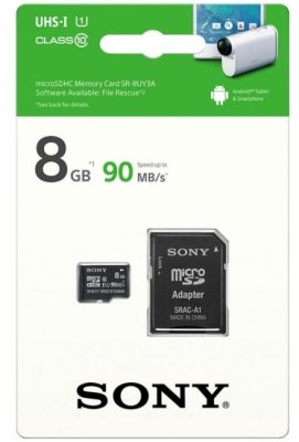     Micro SDHC 8Gb Class 10 Sony SR8UY3AT +  SD