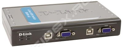 Товар почтой Коммутатор Dlink 4-х портовый USB KVM с 2-мя кабелями (DKVM-4U)