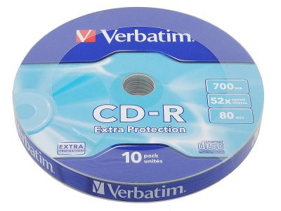    CD-R Verbatim 700Mb 52x Shrink 10  43725