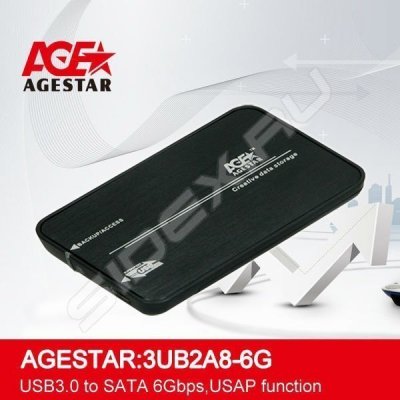   AgeStar 3UB2A8-6G (BLACK)    HDD SATA 2.5? USB 3.0 to HDD SATA 6G