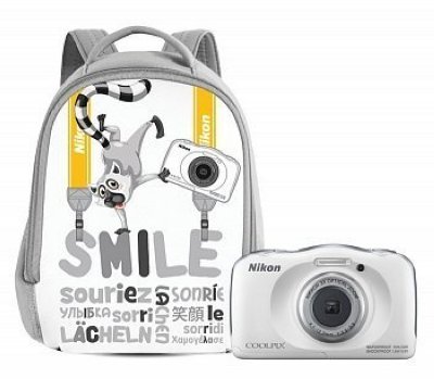    Nikon Coolpix W100 White Backpack KIT (13.2Mp, 3x zoom, 2.7", SDXC, , 