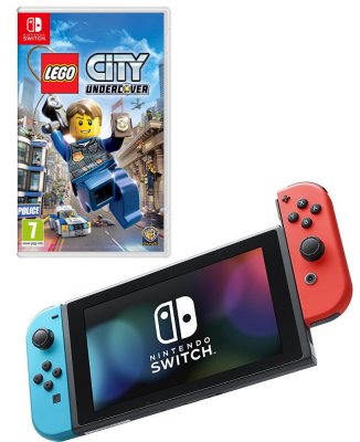    Nintendo Switch Red-Blue + LEGO City Undercover