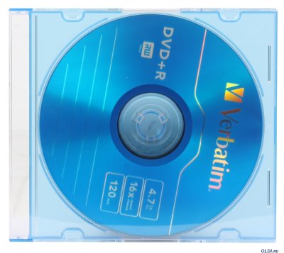    DVD+R 4.7Gb Verbatim 16x Slim (556)