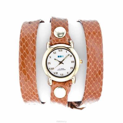      La Mer Collections "Simple Caramel Snake Gold Round". LMSTW6006