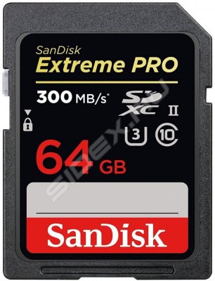     SanDisk Extreme Pro SDXC 64GB Class10 UHS-II 300Mb/s w/o adapter (SDSDXPK-064G-GN4IN)