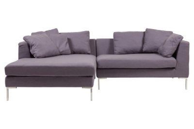    DG Home Charles Sofa Sectional Left Grey Cashmere