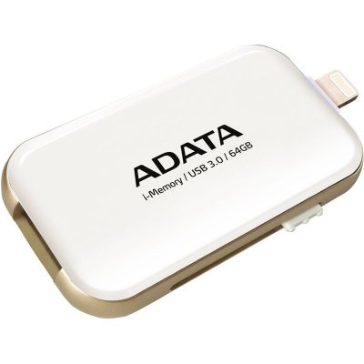    64Gb ADATA i-Memory UE710 (AUE710-64G-CWH), USB3.0 + Lightning , , RTL