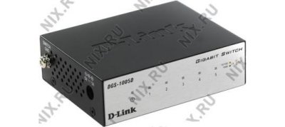     D-Link (DGS-1005D /H2B) 5-port Gigabit Switch (5UTP 10/100/1000Mbps)