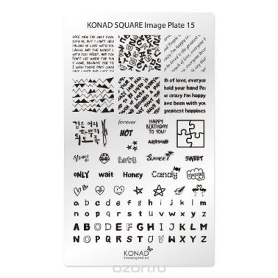   Konad Square    Square Image Plate15