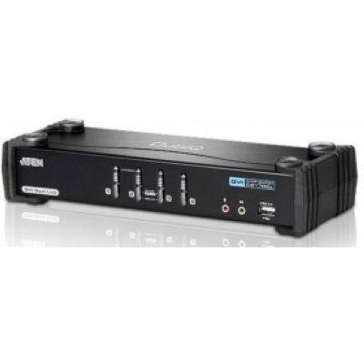   ATEN (CS1784A) 4-port USB DVI Dual Link KVMP Switch ( USB+ USB+Dual Link DVI+Audio+Mic