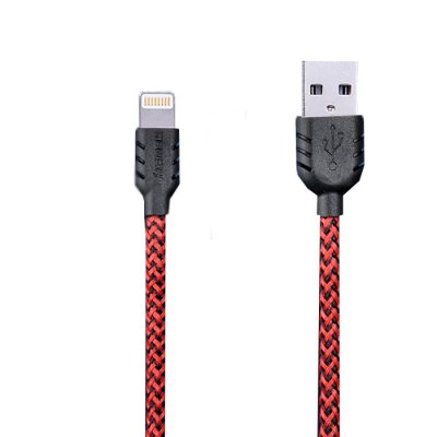      Remax USB Nylon Data Cable for iPhone 6 Red RM-000143