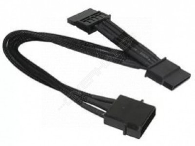    NZXT 4-Pin to 2 SATA Connector -Black