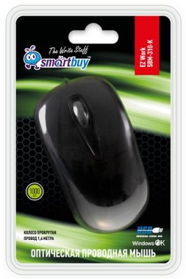   Smart Bay SBM-310-K  USB, 1000dpi, black