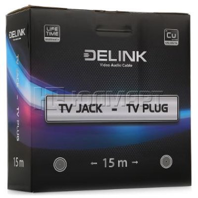     DeLink TV jack - TV plug 15 , Grey, 