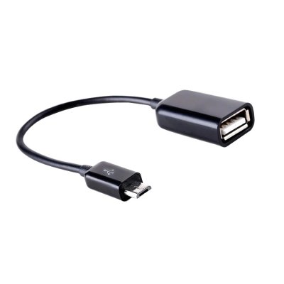     BROSCO OTG USB - Micro USB Black OTG-CABLE-01-BLACK
