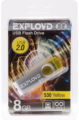    USB Flash Drive 8Gb - Exployd 530 Yellow EX008GB530-Y