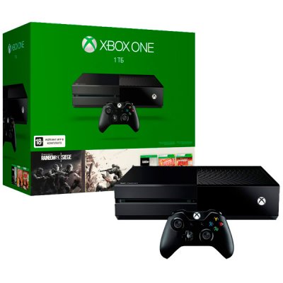     Xbox One Microsoft 1Tb + Rainbow 6 Siege + R6V + R6V2 (KF7-00121)