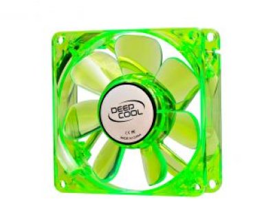   Deepcool XFan 80U G/B    80mm 80x80x25 mm, hydro bearing, green fan, blue LED