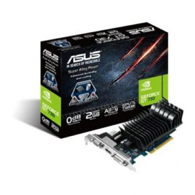    Asus PCI-E nVidia GT730-SL-2GD3-BRK GeForce GT 730 2048Mb 64bit GDDR3 902, 1800 DVI, HDMI