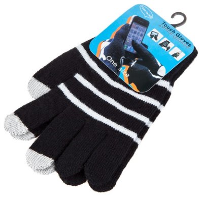       18  Touch Gloves (Black/White)