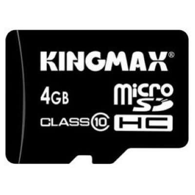     Kingmax microSDHC Class 10 Card 4GB + SD adapter