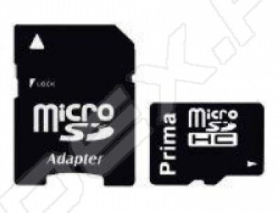     Prima microSDHC Class 10 8GB + SD adapter (PR08GBSDCHC101A)
