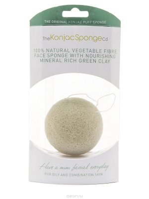   The Konjac Sponge Co     Premium Facial Puff with French Green Clay (