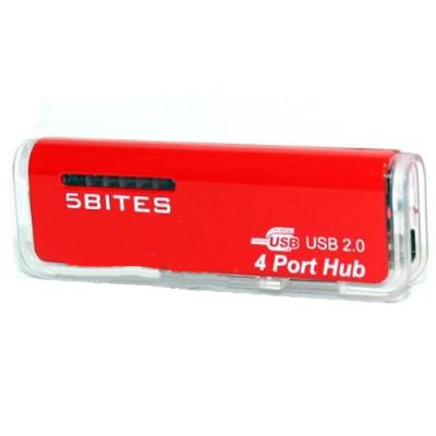    USB 5bites RE029A-RD USB 4 ports Red
