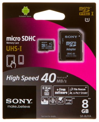     Sony Micro SDHC 8   lass10 UHS-I(SR8UYA)+