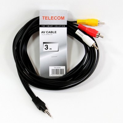     mini Jack 3.5mm (M) -) 3 RCA "", 3.0m, Telecom (TAV4545-3M)