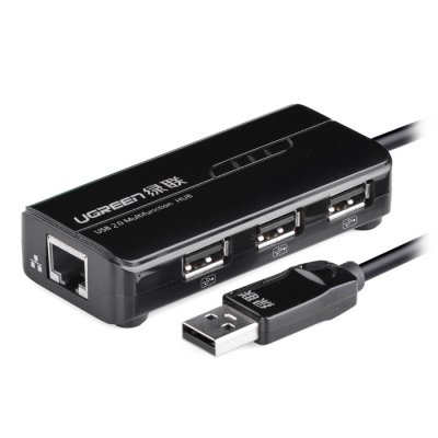    USB Ugreen UG-20264 USB 2.0 3 ports + Ethernet RJ-45